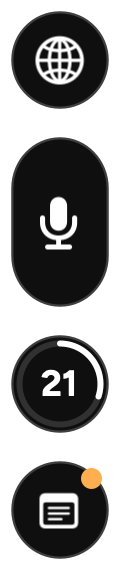 The Wow Work dock: language, microphone, timer and task