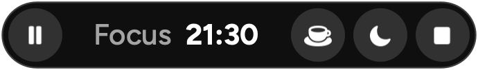 Wow Work timer pill: pause, break, rest and stop